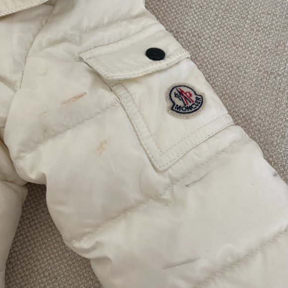 Moncler Baby Giubbotto Coat White Ivory Down Puffer Jacket Enfant Size 2 - Picture 5 of 13